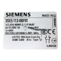 Siemens 3SE5 112-0BF01 Rollenhebel Endschalter