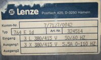 Lenze 3 KW  Umrichter typ 764 E 1d or 764E1d inverter...
