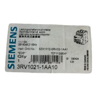 SIEMENS 1 3RV1021-1AA10 Leistungsschalter