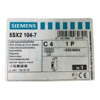 SIEMENS C4 5SX21 Leitungsschutzschalter 5SX2104-7