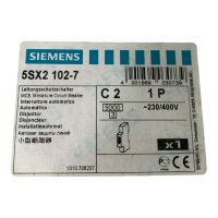SIEMENS C2 5SX21 Leitungsschutzschalter 5SX2102-7