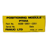 FANUC A03B-0801-C051 POSITIONING Module PT01A