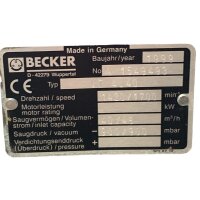 BECKER VT 4.40 Vakuumpumpe 40/48m³/h