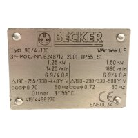 BECKER VI 4.40 Vakuumpumpe Vakuum Pumpe 40/48m³/h