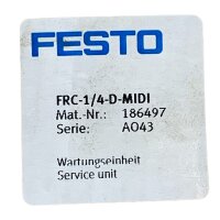 FESTO FRC-1/4-D-MIDI Wartungseinheit 186497