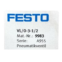 FESTO VL/0-3-1/2 Pneumatikventil ventil 9983