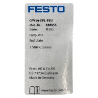 FESTO CPV14-EPL-PEU Endplatte 188456