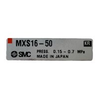 SMC MXS16-50 Pneumatischer Führungszylinder
