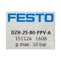FESTO DZH-25-80-PPV-A 151124 Flachzylinder