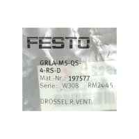 FESTO GRLA-M5-QS-4-RS-D 197577 Drosselrückschlagventil