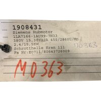 Siemens 1LA7166-1AU99-7N33 Hubmotor