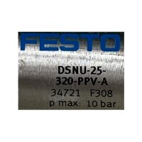 FESTO DSNU-25-320-PPV-A 34721 Rundzylinder Pneumatikzylinder Zylinder
