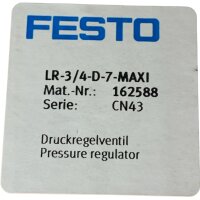FESTO LR-D-7-MAXI Druckregelventil Ventil 162588