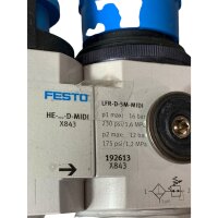 Festo LFR-D-5M-MIDI + HE-D-MIDI Filter-Regelventil mit Einschaltventil