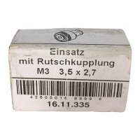 Einsatz mit Rutschkupplung 1-M3 D3.5X2.7