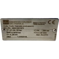 Endress + Hauser DELTABAR-S Transmitter PMD25K-KHCL9AA1C 96001B010F5