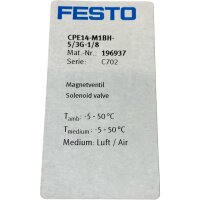 FESTO CPE14-M1BH-5/3G-1/8 Magnetventil 196937