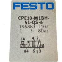 FESTO CPE10-M1BH-5L-QS-6 Magnetventil 196883