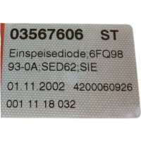 Siemens 6FQ9893-0A SED62 Einspeisediode Modul