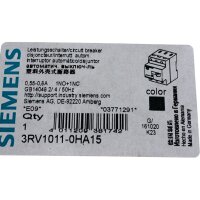 Siemens 3RV1011-0HA15 Leistungsschalter