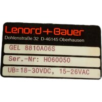 Lenord + Bauer GEL 8810A06S Bedienpanel