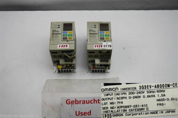 Omron Inverter 3G3EV-AB002M-CE  Frequenzumrichter SYSDRIVE 3g3ev