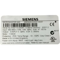 Siemens MICROMASTER 420 6SE6420-2UD21-5AA1