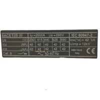 ABB SACE Emax E2 Leistungsschalter SACE PR122/P-LSIG