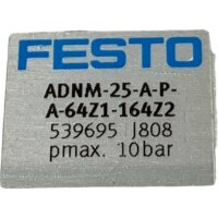 FESTO ADNM-25-A-P-A-64Z1-164Z2 539695 Mehrstellungszylinder