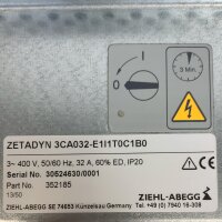 ZIEHL-ABEGG ZETADYN 3CA032-E1I1T0C1B0 352185 Wechselrichter
