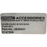 HYDAC ACCESSORIES CX-ZM-2/2-Z/C-2/13/012/012/F-24V-M12...