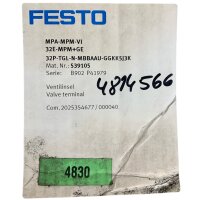 FESTO MPA-MPM-VI 32E-MPM+GE 32P-TGL-N-MBBAAU-GGKK5J3K...