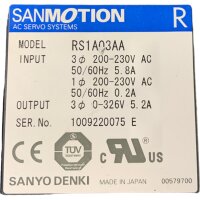 SANYO DENKI SanMotion RS1A03AA Servo Drive