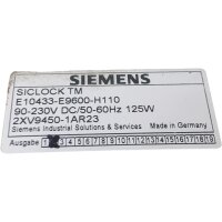 Siemens E10433-E9600-H110 SICLOCK TM