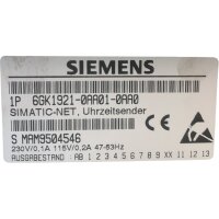 Siemens 6GK1921-0AA01-0AA0 SIMATIC-NET, Uhrzeitsender