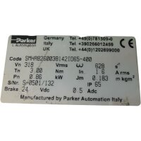 Parker SMHA8260038142ID65-400 Servomotor NEUGART PLS 90