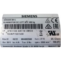 Siemens SIDOOR M4L 6FB1103-0AT10-3M C0 Getriebemotor