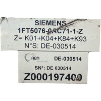 Siemens 1FT5076-0AC71-1-Z Servomotor