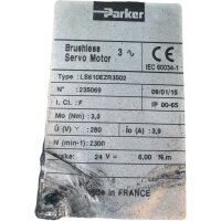 Parker LS610EZR3502 Brushless Servo Motor