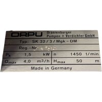 Buchholz 4AP90L-4 B14 ORPU SK 32/3/MgK-DM Kreiselpumpe