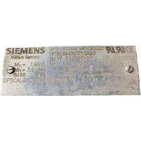 Siemens 1FT6064-6AF71-3AA6 Brushless Servomotor !Stecker...