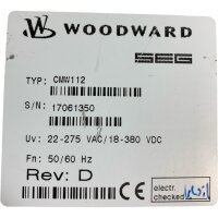 SEG Woodward CMW112 Control Unit Rev. D