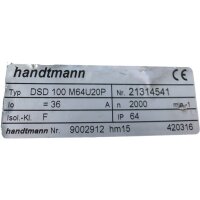 Handtmann DSD 100 M64U20P servomotor DSD100M64U20P