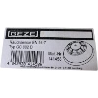 GEZE GC 002 D Rauchmelder Rauchsensor EN 54-7 141458