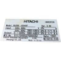 DEFEKT! HITACHI WJ200-004HF Inverter