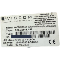VISCOM 8M-CBW 126.209.B.48f Combi- module white right Modul