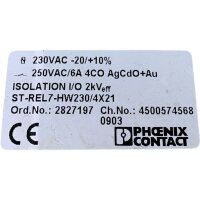 SET Inhalt 4 Stück! Phoenix Contact ST-REL7-HW230...