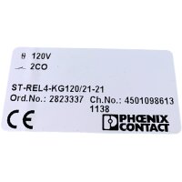 SET Inhalt 6 Stück! Phoenix Contact ST-REL4-KG120 21-21 Relaisstecker 2823337