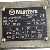 Munters ACE72T Getriebemotor 150-020508-001