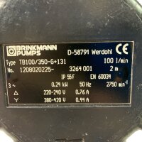 Brinkmann TB100/350-G+131 Eintauchpumpen 100l min...